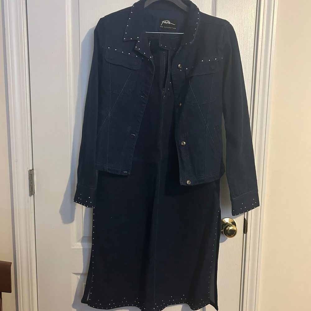 FUBU size 5/6 denim skirt set